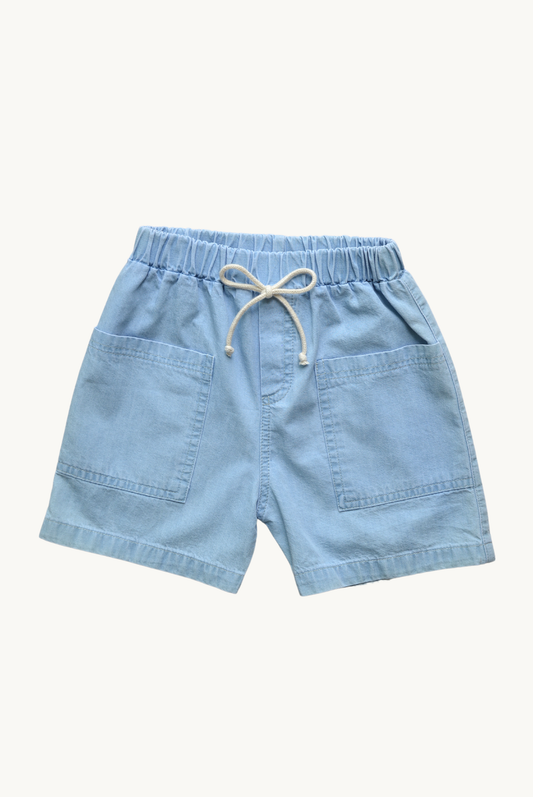 Blue Cotton shorts