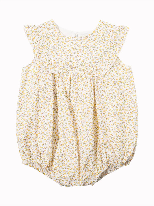 Yellow floral romper