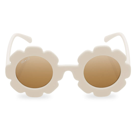 Flower White Sunglasses