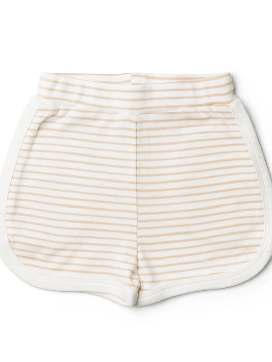 Viscose Organic Cotton shorts- Dune stripe